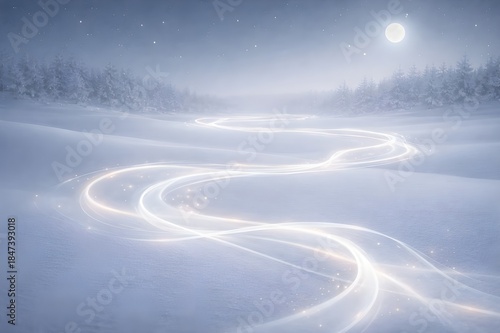 Abstract Christmas Miracle Winter Wallpaper