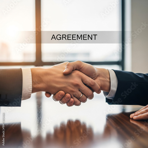 Professional Handshake Signifying Business Agreement Partnership Trust