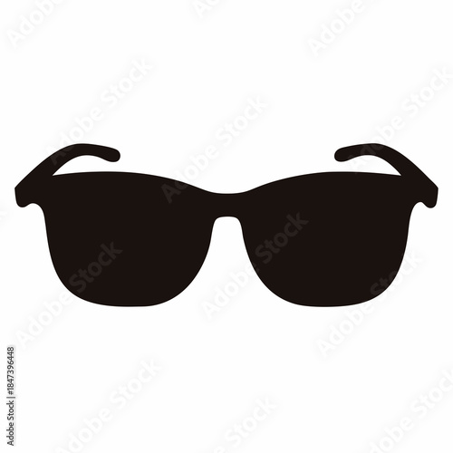 Simple black sunglasses providing eye protection from the sun and fashion