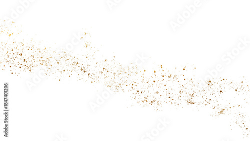 Cuadro en lienzo Gold Spakle shimmer for Christmas invitation card Decoration isolated on transpa