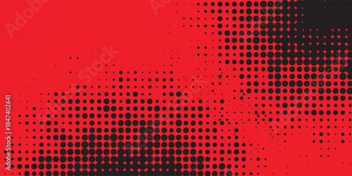 Halftone on blue background. Vector dots glitter or halftone glitter pattern texture Pop Art Style Background. vector grunge arts red grunge