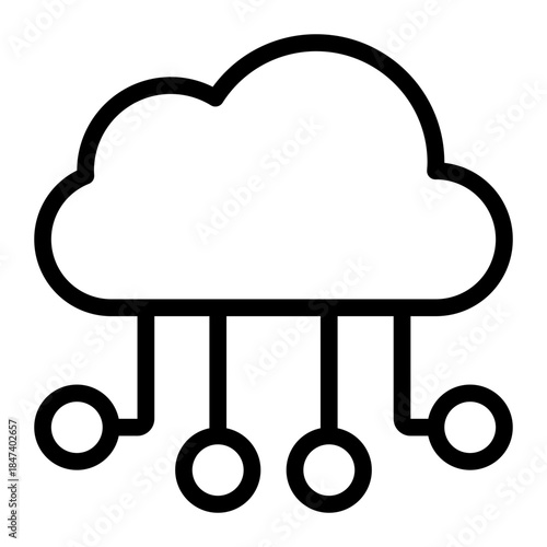 cloud network icon for illustration