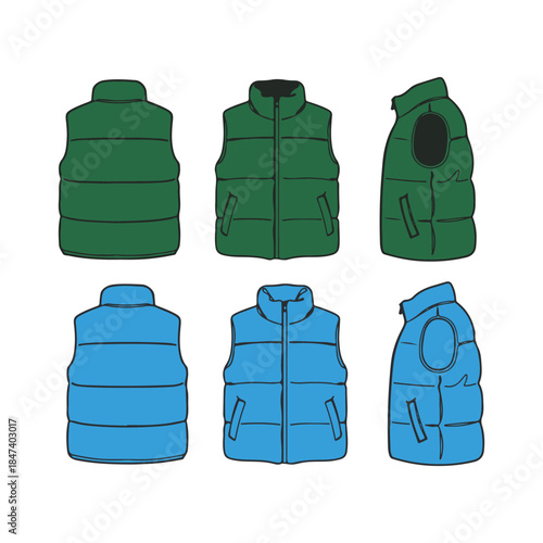 Set of blue black and silver hand grenades in a clean vector illustration style