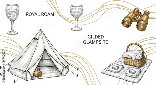 Luxury Glamping Experience with Vintage Elements.