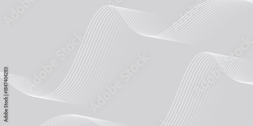 Wavy business curve lines on transparent background. Abstract ocean wave line background. Wave swirl, frequency sound wave, twisted curve lines with blend effect.