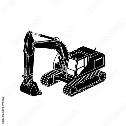 Heavy-duty excavator machinery for construction and earthmoving projects.