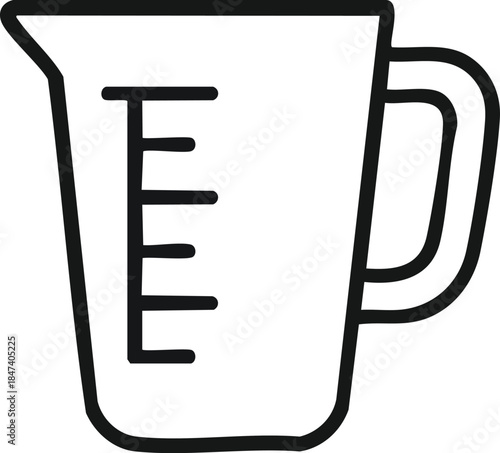 Measuring mug outline icon 