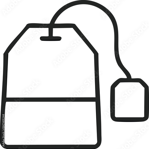 Minimal tea bag line icon 
