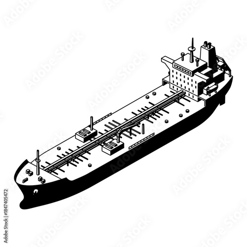 Large cargo ship sailing on the open ocean.