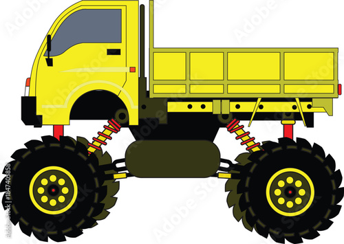 Big and fat tire vehicle monster truck off road racing pickup minibus van military old classic car