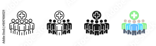 Public Health Icon, Multi Styles Icon Set