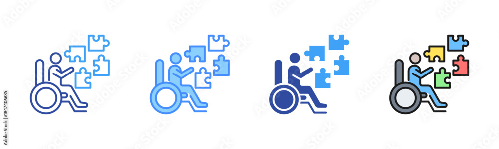 Obraz premium Occupational Therapy Icon, Multi Styles Icon Set