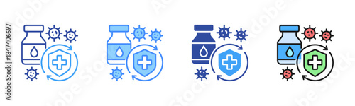 Preventive Medicine Icon, Multi Styles Icon Set