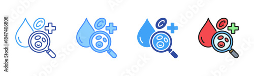 Hematology Icon, Multi Styles Icon Set