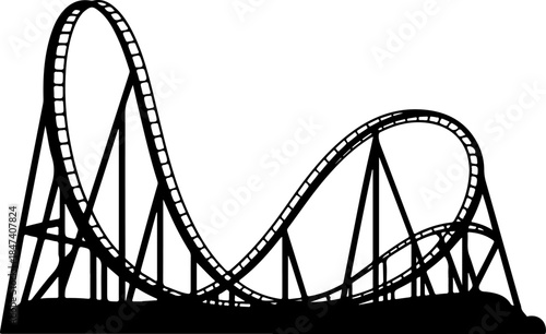 Roller Coaster silhouette vector illustration