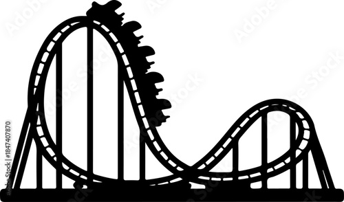 Roller Coaster silhouette vector illustration