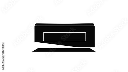 Simple modern rectangular device label screen icon flat design on white background for technology product concept