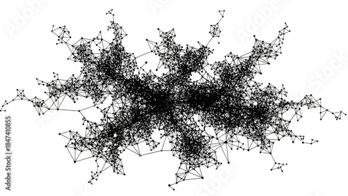 Abstract futuristic dot and line connection background for big data digital communication technology network or science research illustration