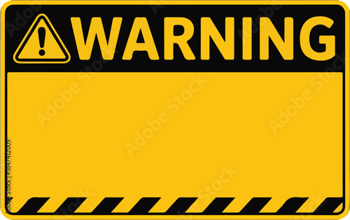 Warning attention icon. Attention caution sign warning symbol icon danger Exclamation mark sign.yellow warning caution sign text space area message box sticker label object goods commodity.