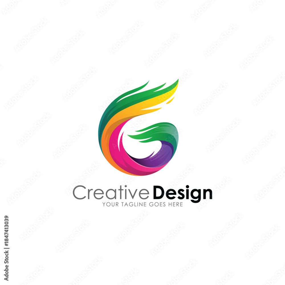 Fototapeta premium Sleek Gradient Abstract Letter G Logo Template