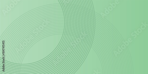 Abstract diagonal round circle lines on green background. Geometric stripe line art design modern. Vector EPS 10