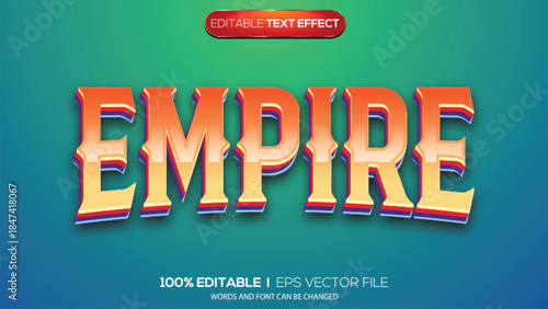 3d text effect empire theme