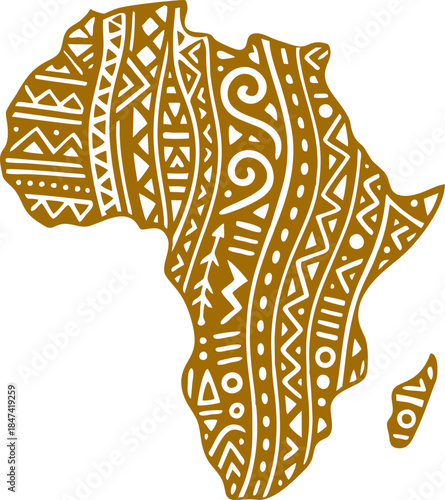 tribal art pattern. African tribal pattern border. African map decoration tribal pattern