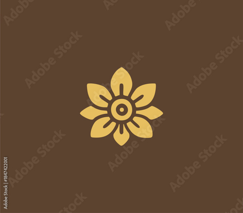 Thailand flower ornament. traditional Thai flower art