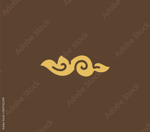 Thailand flower ornament. traditional Thai flower art