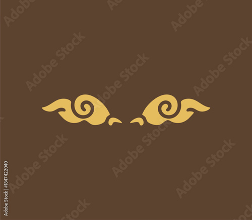 Thailand flower ornament. traditional Thai flower art