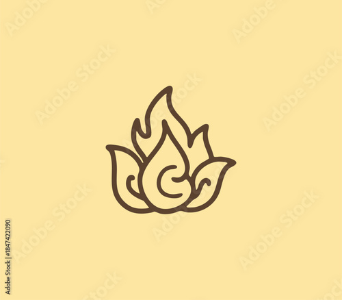 Thailand flower ornament. traditional Thai flower art