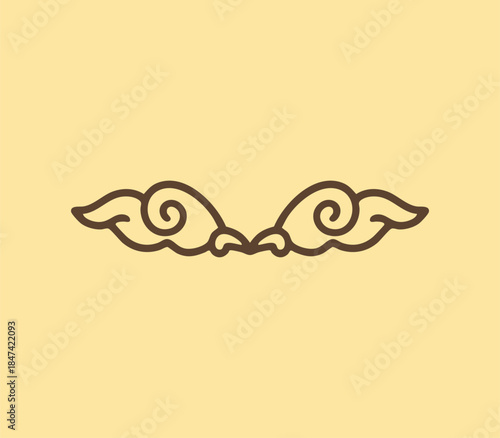 Thailand flower ornament. traditional Thai flower art