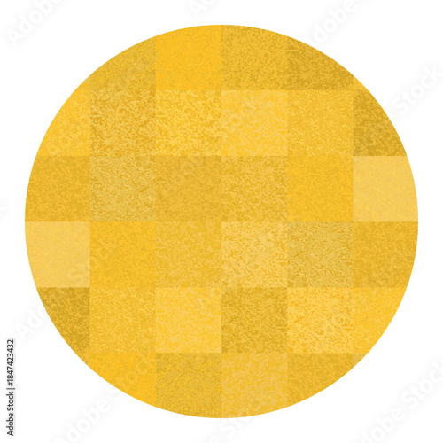 金のタイルの背景素材（円形）