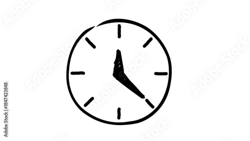 vector illustration of a clock