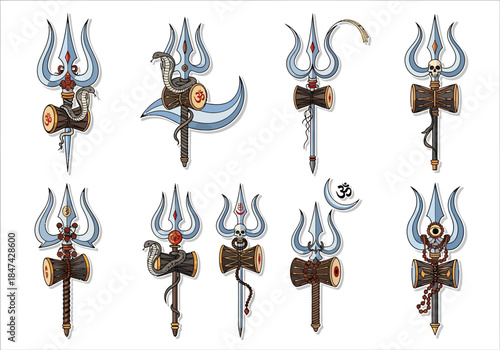 Collection of Trident Designs Spiritual and Cultural Symbolism