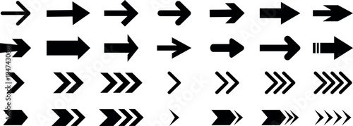 Arrow icon set. Arrow. Cursor. Arrow vector collection. Collection different arrow signs. Black arrows icons. Arrows vector illustration collection.