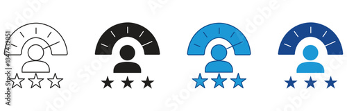 Lead Scoring icon Set Multiple Style Collection. Vector illustration.
