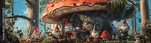 A whimsical illustration of a group of fairies playing in a moonlit forest, with bioluminescent flowers lighting their path, 3DCG , high detailed