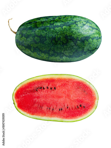 Watermelon Fruit Isolated on Transparent Background,PNG