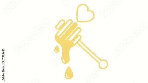 Minimalist Heart and Healing Hand Illustration Depicting Emotional Support and Compassion