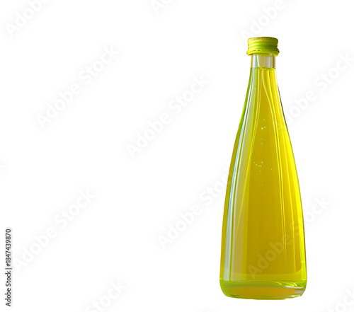  Lime green lava lamp isolated white  background high quality photo