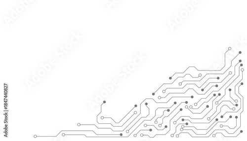 Circuit board digital abstract background. Motherboard technology texture design. AI semiconductor and computer processor on tech bg. Vector illustration