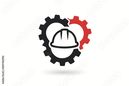Vector  of cog wheels mechanism. Symbol of efficient process. Icon of updating, improving and system.new