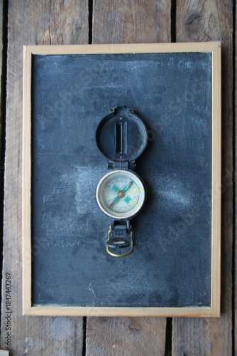 Magnetic compass. Travel, geography, navigation, tourism concept.