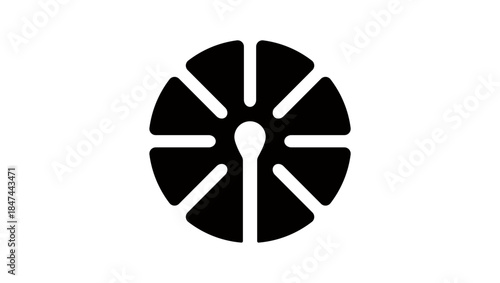 symbol of a lit match, black isolated silhouette