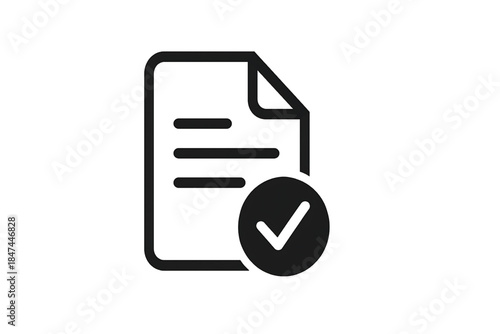 Vector  of clipboard and seal with check mark. Symbol of insurance premium policy. Icon of quality control.