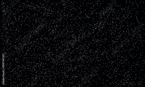 Starry Night Sky Vector Deep Space Background with Shining Stars