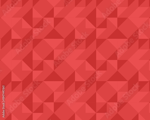 赤色を基調とした幾何学的な三角形パターン背景ベクター。抽象的でモダンなデザインは、Web、バナー、資料、壁紙など幅広い用途に対応。