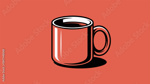 A simple illustration of a coffee mug filled with dark liquid.