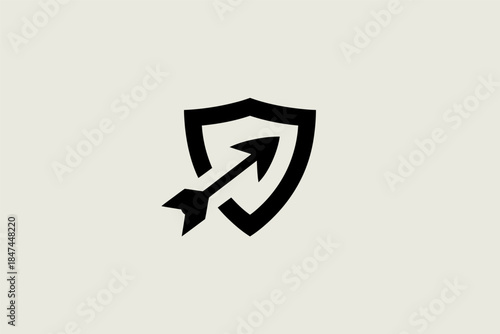 Shield with an arrow piercing through it represents vulnerability